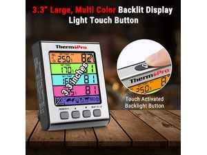 Termometru digital de bucătărie ThermoPro TP-17H, cu patru sonde, argintiu