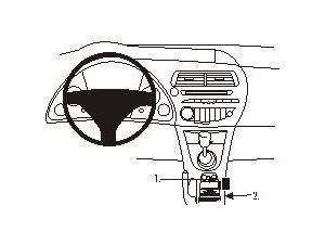 Brodit ProClip Halterung für Honda Civic 06-09, für Mitteltunnel