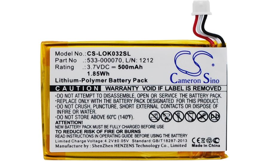 Akkumulátor a Logitech Ultratin billentyűzetfedélhez, Y-R0032 és másokhoz, 500 mAh, Li-Ion