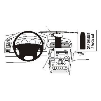 Brodit ProClip montážní konzole pro Volvo V70 N 00-08/S60 00-10/XC70 00-07, zesílený, na střed