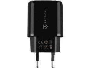 Tactical Base Plug Dual, USB-C și USB-A 20W încărcător/adaptor de rețea de 20W, negru