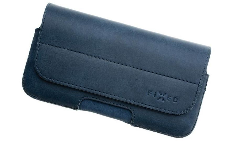 FIXED Хоризонтален кожен калъф Posh със затваряне, размер 4XL+, син