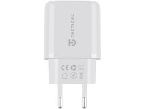 Tactical Base Plug Dual, síťová nabíječka/adaptér USB-C a USB-A 20W, bílá