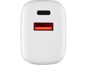 Tactical Base Plug Dual, síťová nabíječka/adaptér USB-C a USB-A 20W, bílá