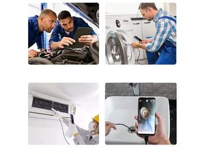 Inskam Y101 USB-C/USB endoszkóp 8mm, 1200p, kettős kamera, 10m-es fix kábel