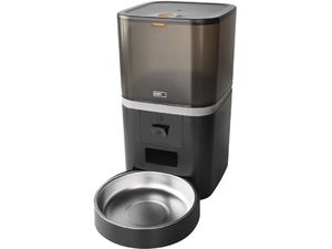 Distribuitor de hrană EMOS GoSmart cu cameră, 6 l, negru, Wi-Fi