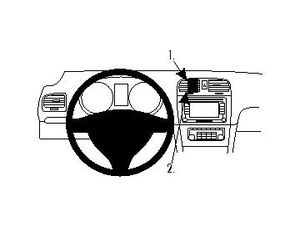 Brodit Монтажна скоба ProClip за Volkswagen Golf VI 09-12/Variant 10-12, централна лява