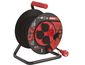 Cablu prelungitor pentru exterior pe rolă 25 m / 4 buc. / negru / cauciuc-neopren / 230V / 2,5 mm2