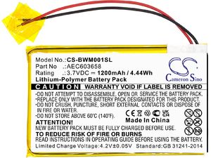 Akkumulátor BW Gasalert Microclip gázérzékelőhöz, GasAlert Micro Clip XL, 1200 mAh, Li-Pol