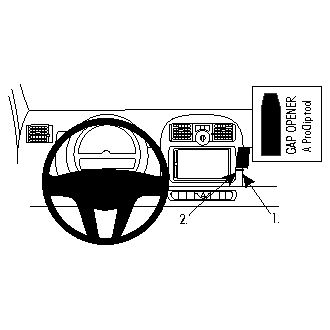 Brodit ProClip montážní konzole pro Smart ForTwo 11-14, na střed
