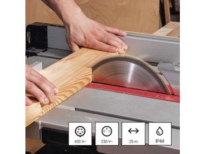 Venkovní prodlužovací kabel na bubnu 25 m / 3 zásuvky / černý / guma / 230V/400V / 1,5 mm2