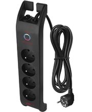 EMOS Пренапрежение 1800J - 4 гнезда, 2 м, черен