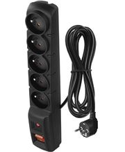 Пренапреженова защита EMOS, 5 гнезда, 3 м, черна