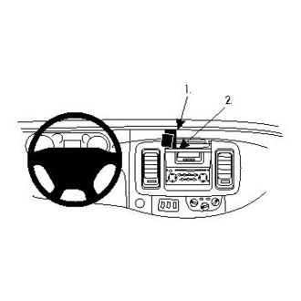 Brodit ProClip Renault Trafic/Opel Vivaro/Nissan Primastar 02-10 (jen 2DIN rádio), zesílený, střed