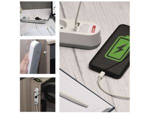 EMOS hosszabbító kábel 2m, 3 aljzat, kapcsoló, 1×USB-A + 1×USB-C , 1,5 mm2 , fehér