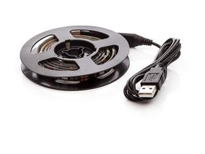 OPTY Bandă cu LED-uri 90cm, USB, 27 LED-uri, comutator, 20 culori, autoadezivă
