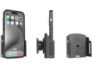 Brodit Halterung für Apple iPhone 15/15 Pro in Tasche, verstellbar, B. 70-83mm, ohne Aufladung