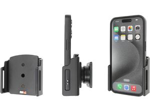 Brodit Halterung für Apple iPhone 15/15 Pro in Tasche, verstellbar, B. 70-83mm, ohne Aufladung