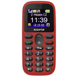 Aligator A510 Senior červený + stolní nabíječka