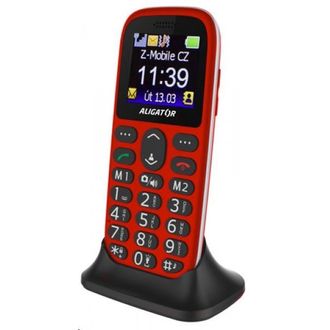Aligator A510 Senior červený + stolní nabíječka
