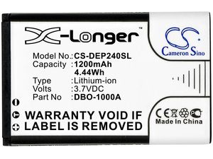 Akkumulátor Doro 1370/1372/2404/6040 és másokhoz, 1200 mAh, Li-Ion