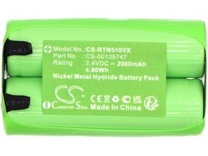 Akkumulátor Rowenta Tn5100f0/3m0, Tondeuse Wet &amp; Dry és másokhoz, 2000 mAh, Li-Ion