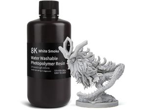 ELEGOO 8K Water-washable Resin Resin 1KG, White Smoke