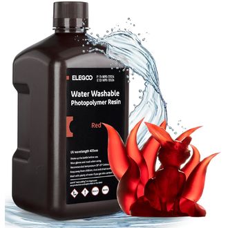 ELEGOO Water-washable Resin 2KG, Red