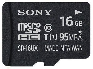 Sony microSDHC 16GB Class 10/UHS-I R94 Speicherkarte + SD