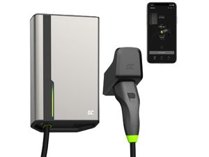 Green Cell GC HabuDen Wallbox 22kW премиум станция за зареждане на електрически превозни средства с приложение, 5m кабел