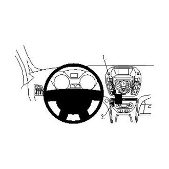 Brodit ProClip за Ford C-Max/Grand C-Max 11-18/Kuga 13-16 (не Sony стерео), за централната част