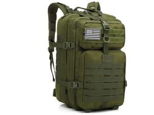 Mobilly Rucsac militar tactic, curea pentru talie și piept, sistem MOLLE, 45l, verde