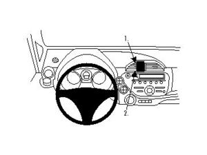 Brodit ProClip Halterung für Honda Fit 09-14/Jazz 09-14, mittig
