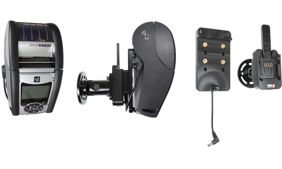 Brodit държач за Zebra QLN 220/320 / ZQ610/620, с MultiMoveClip, с подготовка за зареждане, основа