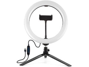 Inel selfie, iluminare LED, suport pentru telefon, 10"