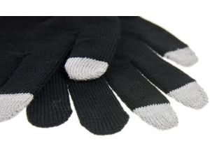Zimní kapacitní rukavice - M - pro iPhone, iPad, HTC, Samsung, LG, Motorola, SonyEricsson - černá