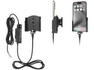 Brodit suport auto pentru Apple iPhone 15 Pro/iPhone 15 fără carcasă, cu încărcare ascunsă