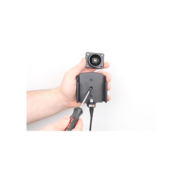 Brodit držák do auta na Apple iPhone 15 Pro/iPhone 15, nastavitelný, tl.8-12mm, se skrytým nabíjením