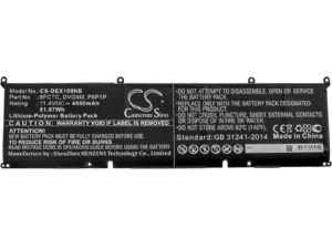 Akkumulátor DellXPS 15, 4550 mAh, Li-Pol, 4550 mAh, Li-Pol