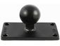RAM Mounts Téglalap alakú csavar vagy csavar tartó, 5 x 10 cm, 1,5"gömbszeggel, RAM-202U-24