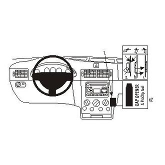 Brodit ProClip montážní konzole pro Ford Tourneo Connect/Transit Connect 03-09, na střed vpravo