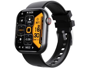 Kronus KR57, ceas inteligent, curea silicon, negru
