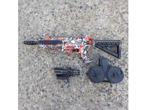 Sunny Blaster Double Barrel, două butoaie, pistol cu bile cu gel de apă, roșu