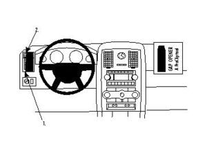 Brodit ProClip Halterung für Chrysler 300C/300C Touring 05-10, links am Kühlergrill