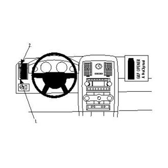 Brodit ProClip montážní konzole pro Chrysler 300C/300C Touring 05-10, vlevo na mřížku ventilace