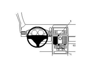 Brodit ProClip tartókonzol Chrysler Town & Country 08-11 (Grand Voyager 08-11), központ