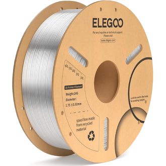 ELEGOO PLA+ -1.75mm-1KG-Cardboard Spool-Clear
