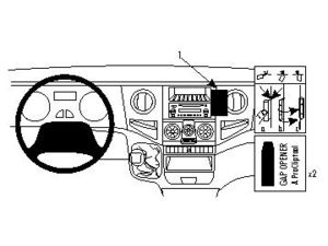 Brodit ProClip montážní konzole pro Iveco Daily 06-14, na střed vpravo