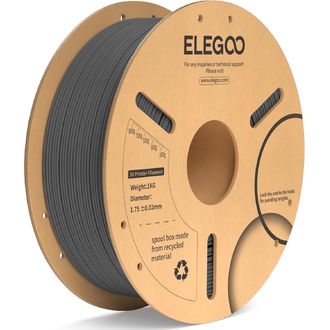 ELEGOO PLA+ -1.75mm-1KG-Cardboard Spool-Space Grey