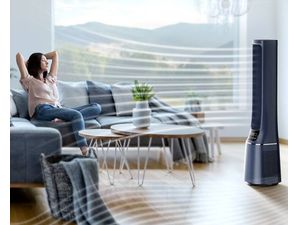Ventilator și purificator MIDEA AMS150-PBW, Smart Wifi, filtru HEPA, ionizator, 10 viteze